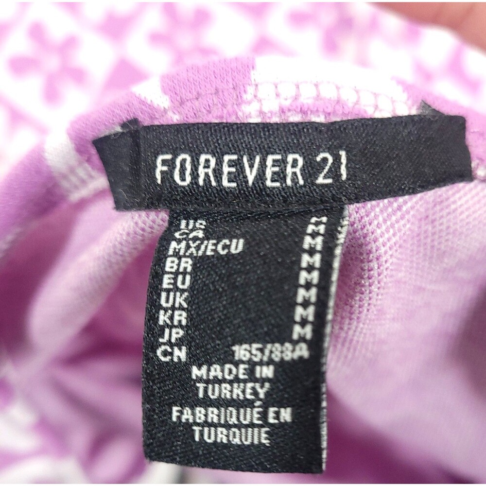Forever 21 Retro Daisy Y2K halter Dress M Checkerboard Purple mod flower power - Picture 8 of 11